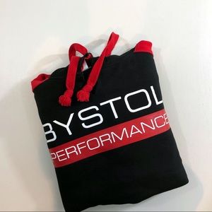 🔴 Cropped Hoodie Sweatshirt. Raw Hem. Black. Bystol Performance. SALE